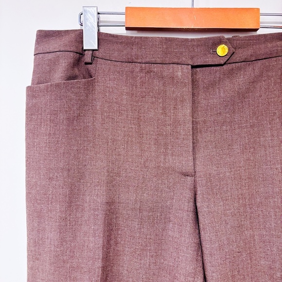 CALVIN KLEIN Brown wide leg pants | Tailored office essential | Size 10 * - Picture 7 of 10